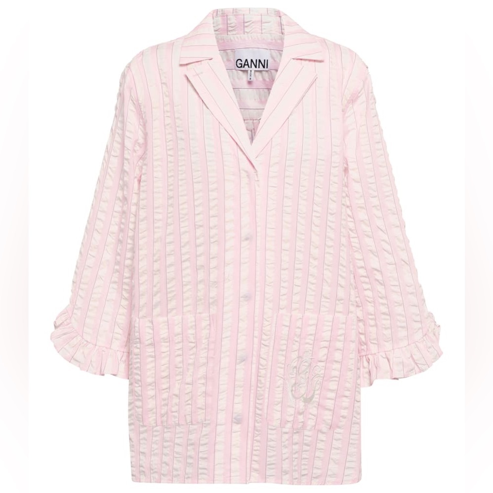 Ganni | Cotton Seersucker Shirt - Picture 2 of 9